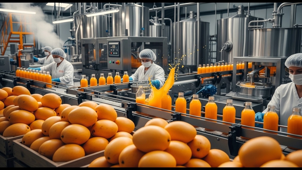 How Mango Juice Is Made | Inside Modern Mango Juice Factory