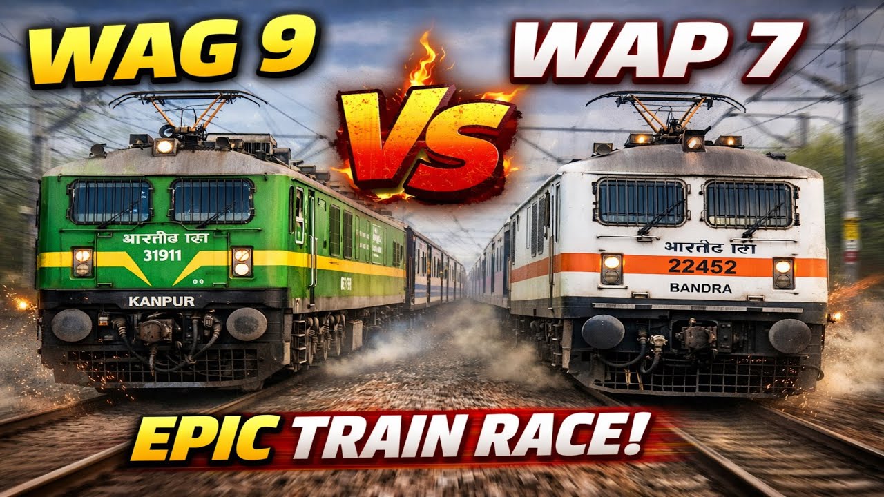 WAG 9 vs WAP 7 : Epic Parallel Race | कौन ज्यादा Powerful ? 
