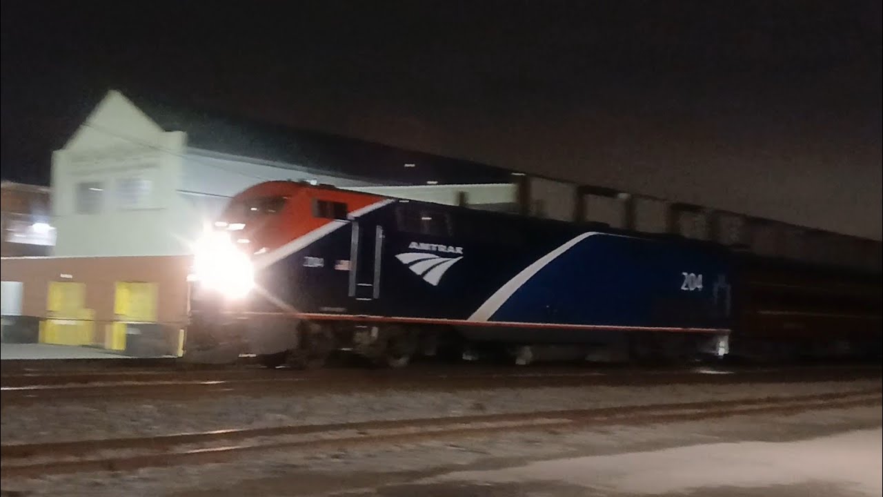 AMTK 204 leads Amtrak 51 Cardinal w/Federal Railroad Admin Car WB @ Elmwood Place, OH