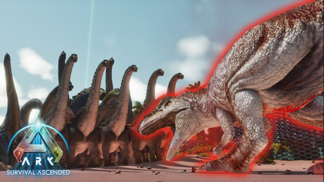 Alpha giga vs sauropods and more | Ark Survival Ascended |