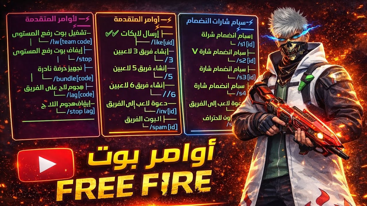 🔥 أقوى بوت فري فاير 2026 🤖🔥 | شرح التشغيل + جميع الأوامر ⚡ تحميل البوت خطوة بخطوة 😱🎮
