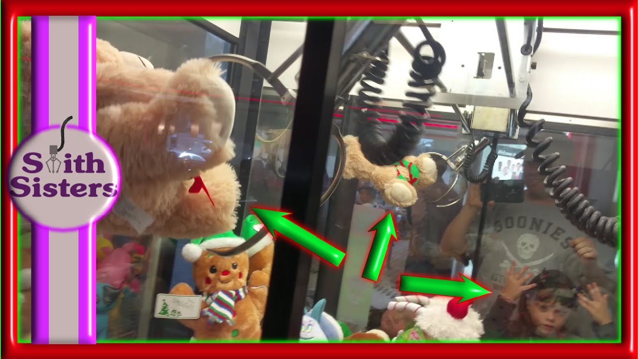 Arcade Claw Machine Wins (We Pulled This Christmas Plush Off the Glass) Smith Sisters