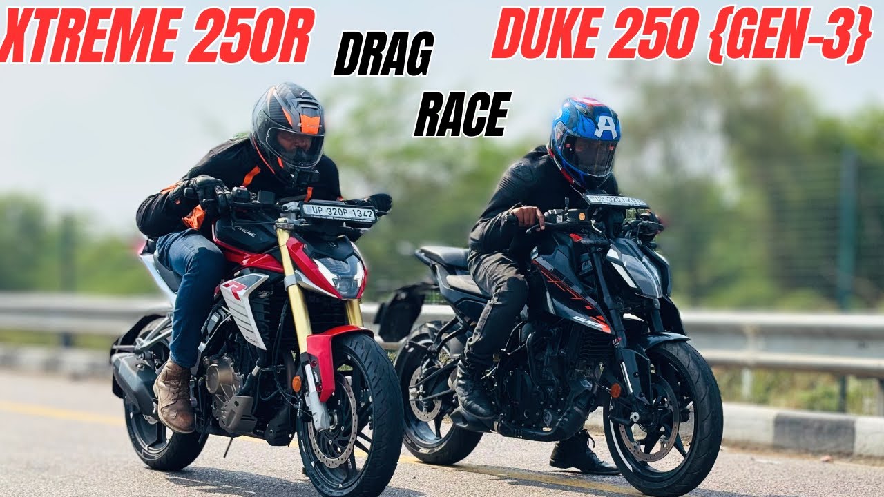Xtreme 250R vs Duke250 Gen-3 Drag Race