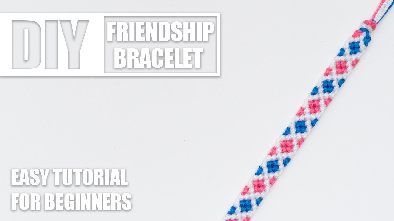Diamond Candy Stripe Underneath X Macrame Friendship Bracelets | Easy Tutorial for Beginners