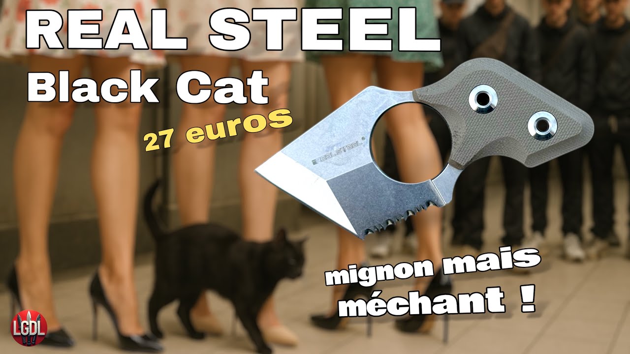 REAL STEEL Black Cat : le pendentif porte bonheur utile, méchant et pas cher  !!!