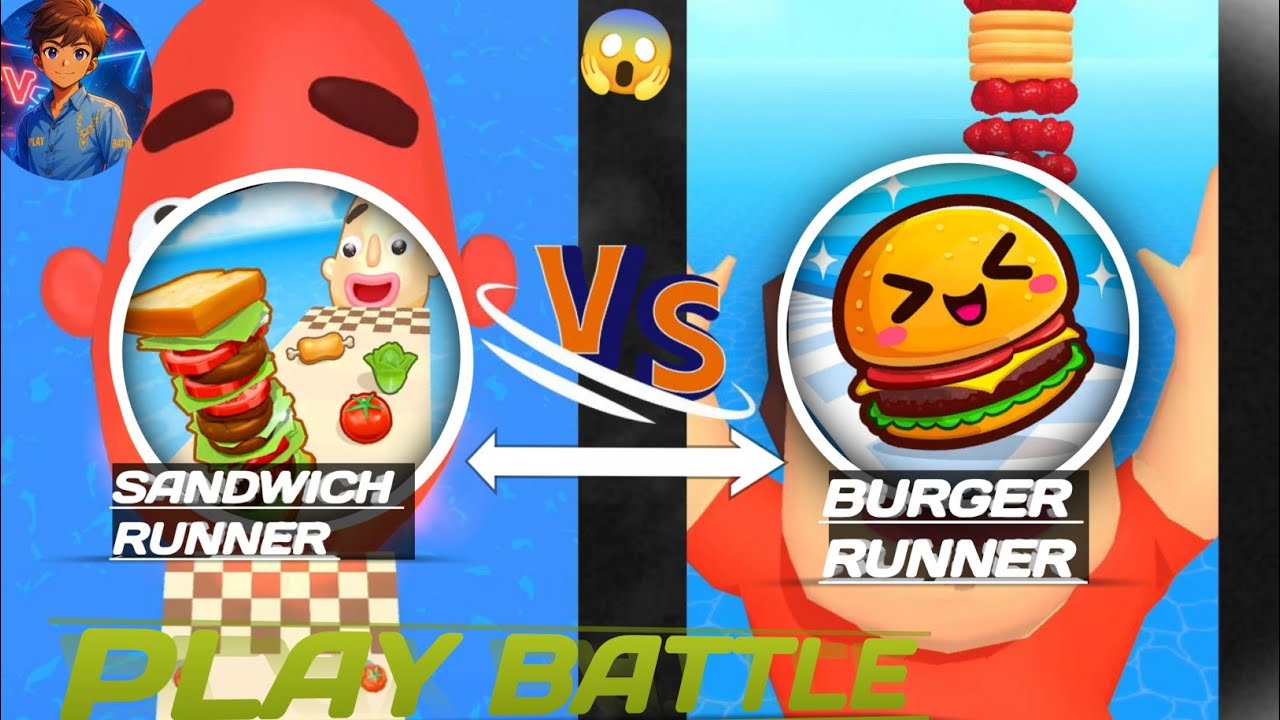Sandwich Runner VS Burger runner 🤢 Play Battle Games 🎮