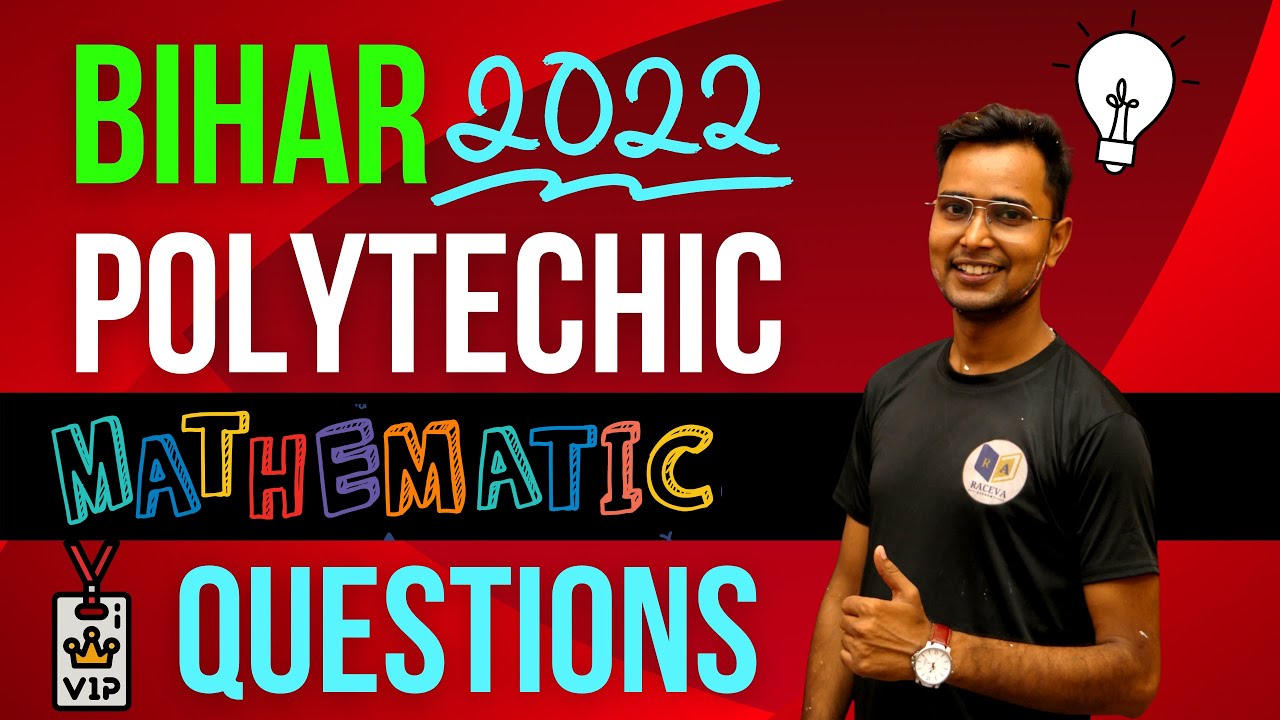 Bihar Polytechnic Math Live Class | Math Polytechnic Live Class 2023| Polytechnic Entrance Exam 2023