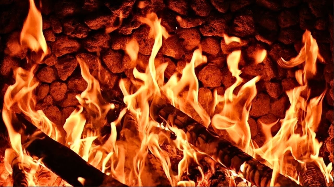 🔥Warm & Cozy Volcanic Fireplace | 12 Hours of Crackling Fire Sounds for Deep Relaxation