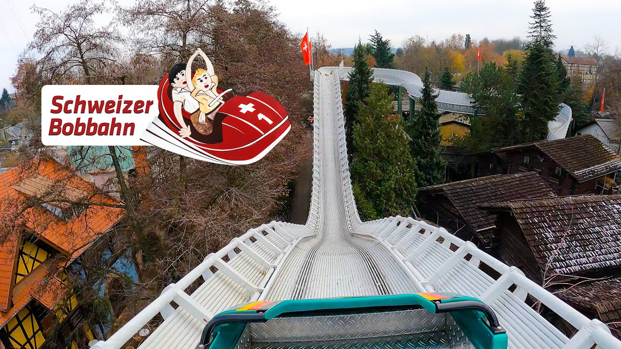 Schweizer Bobbahn Front Seat POV - Europa-Park