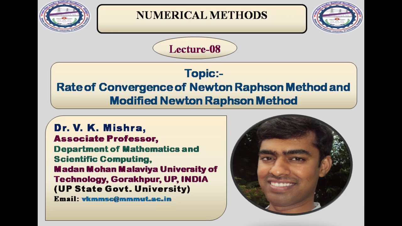 Rate of Convergence of Newton Raphson Method and Modified Newton Raphson Method