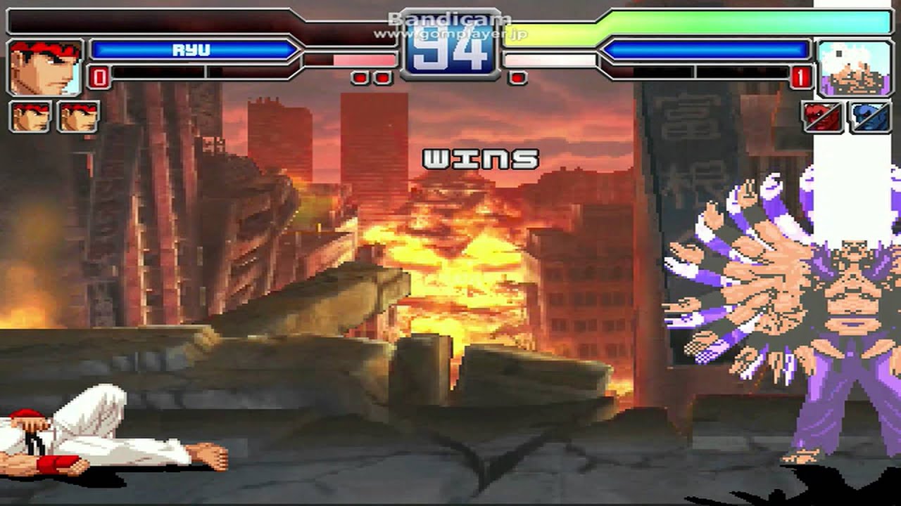 mugen リュウ達 VS 神人豪鬼達（4K Resolution 3840&times;2160）