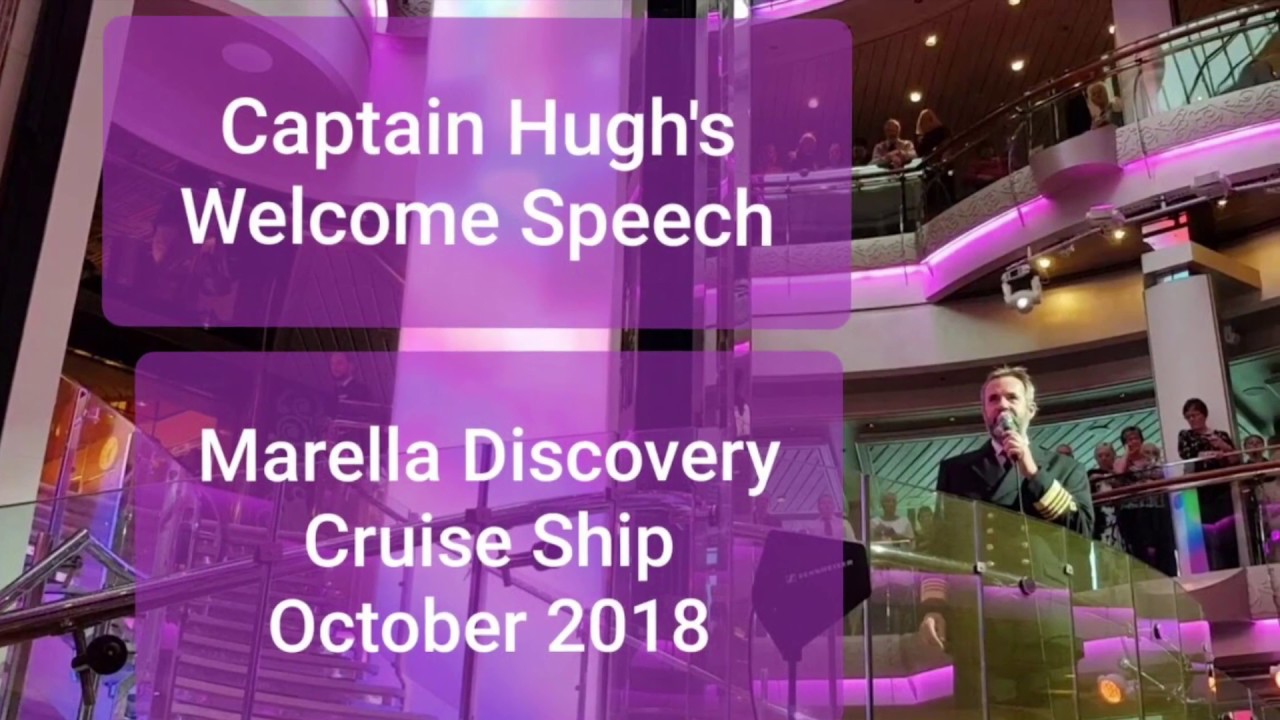 Marella Discovery Cruise Ship - Captain's Hugh's Welcome Speech