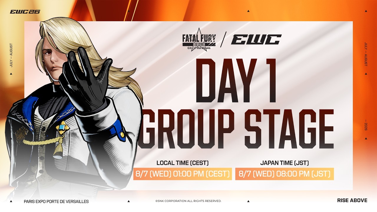EWC 26 | FATAL FURY: CotW | GROUP STAGE DAY 1
