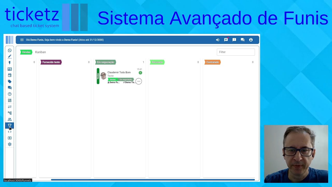 Ticketz PRO - Apresentação do Sistema Avançado de Funis - Kanban