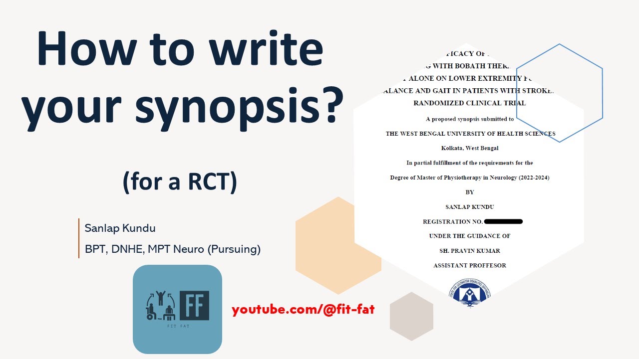 How to write your synopsis? Step by Step Process Explained / From Introduction to References...