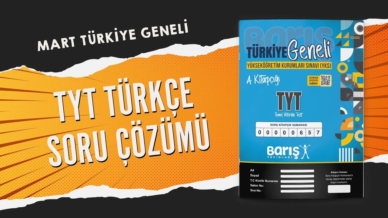 TYT Türkçe Soru Çözümleri | Mart Ayı Türkiye Geneli Deneme Sınavı | Barış Yayınları