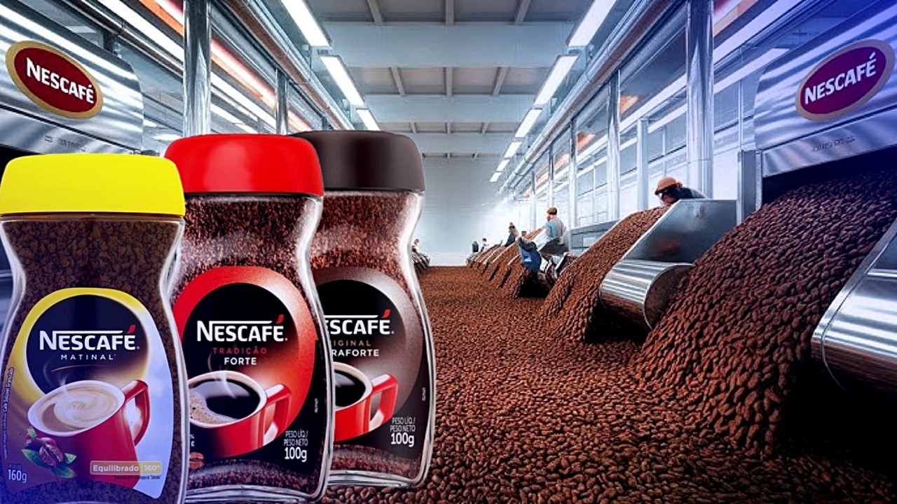 Como é Feito o Café Solúvel da Nestlé / O Incrível Processo de Fabricação do Café Solúvel