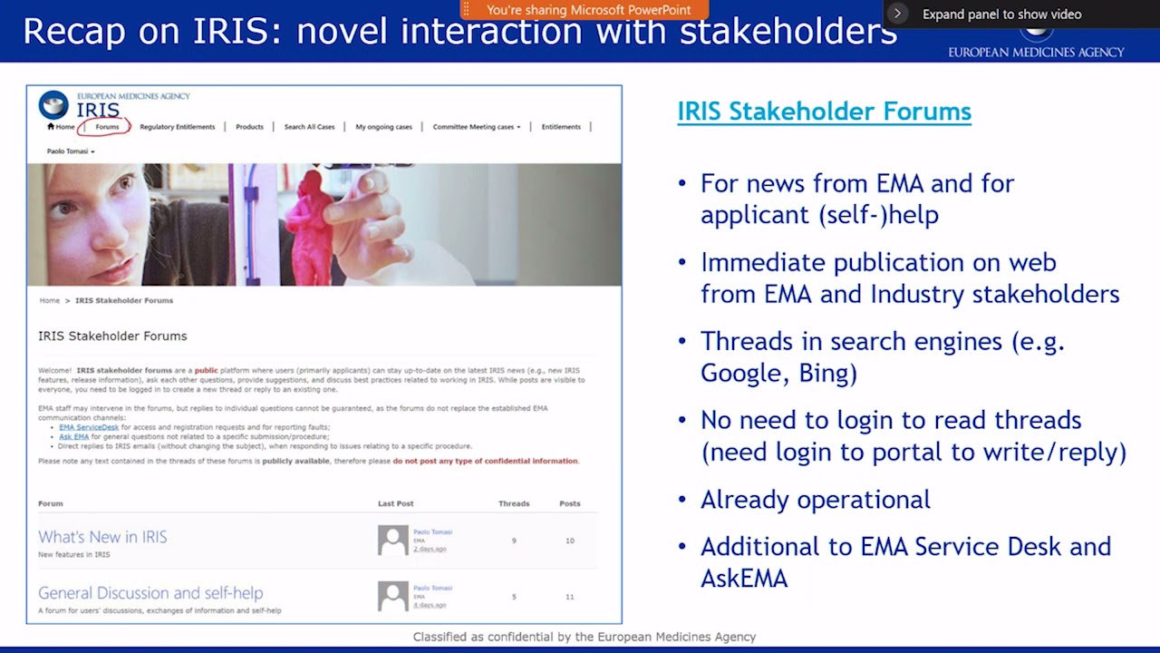 EMA IRIS Inspections Industry training on GMP & GCP