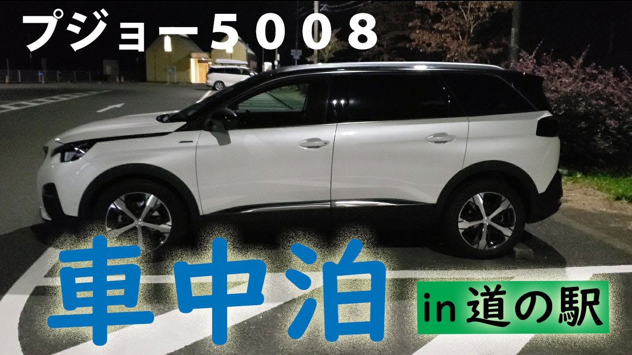 【車中泊】プジョー5008で過ごす至福の夜 in道の駅