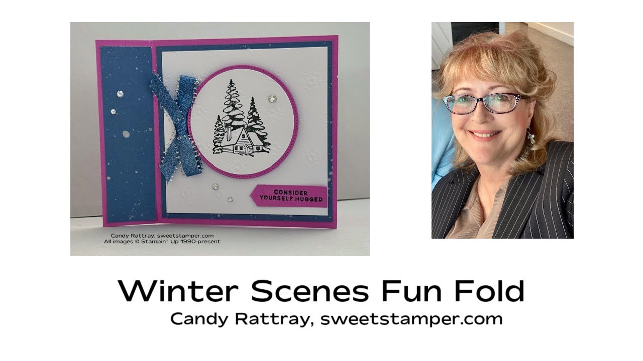 Make a book binding fun fold card with Winter Scenes and Silent Snowfall Paper!