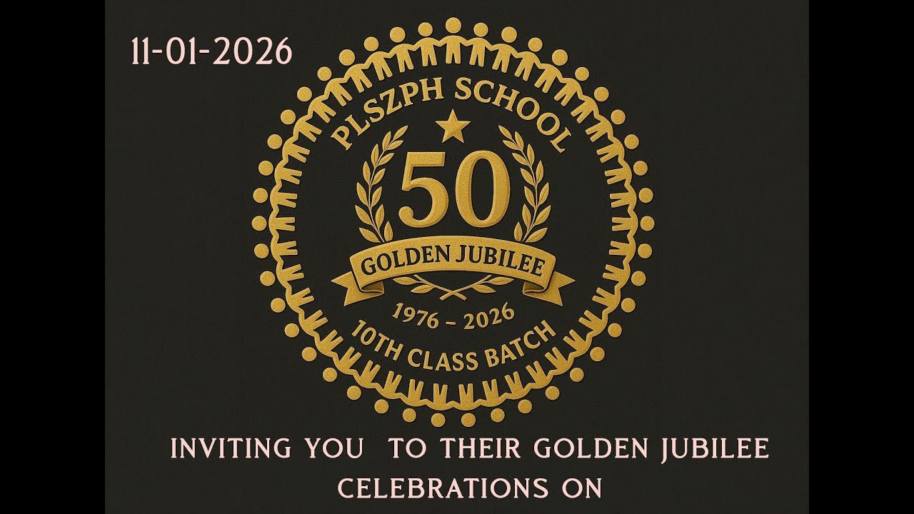 1976-1977  10th Batch , Golden  Jubilee , ZPHS Akiveedu