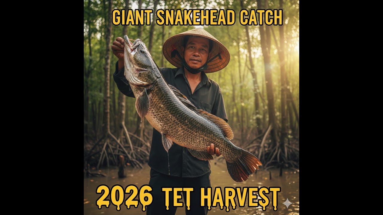 Giant Snakehead Catch: 1kg+ Wild Fish for Lunar New Year!