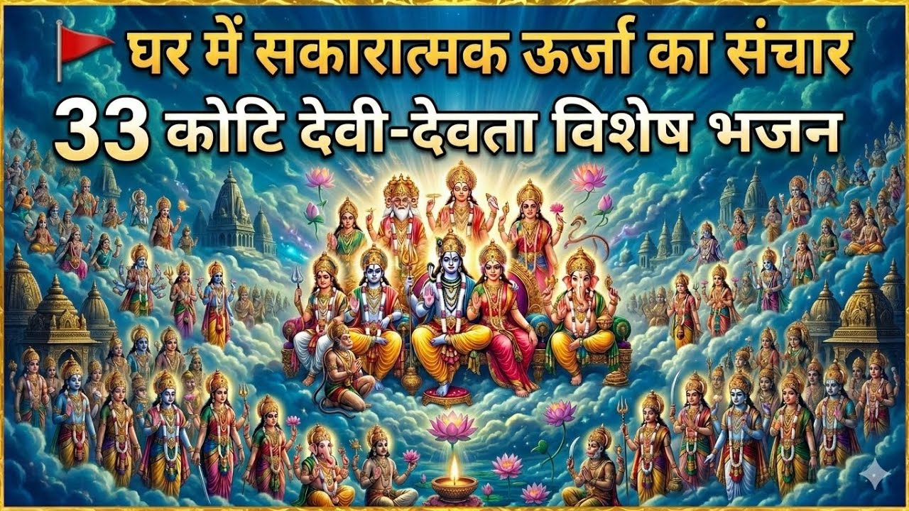 🚩 घर में सकारात्मक ऊर्जा का संचार | 33 कोटि देवी-देवता विशेष भजन | All Gods Stuti