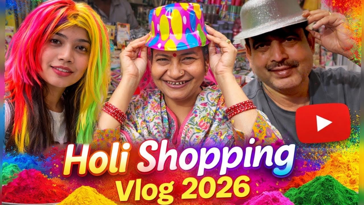 Holi Shopping Vlog 2026 | Biggest Holi Haul 🎨💃 Colors, Outfits, Gifts & Festive Prep!