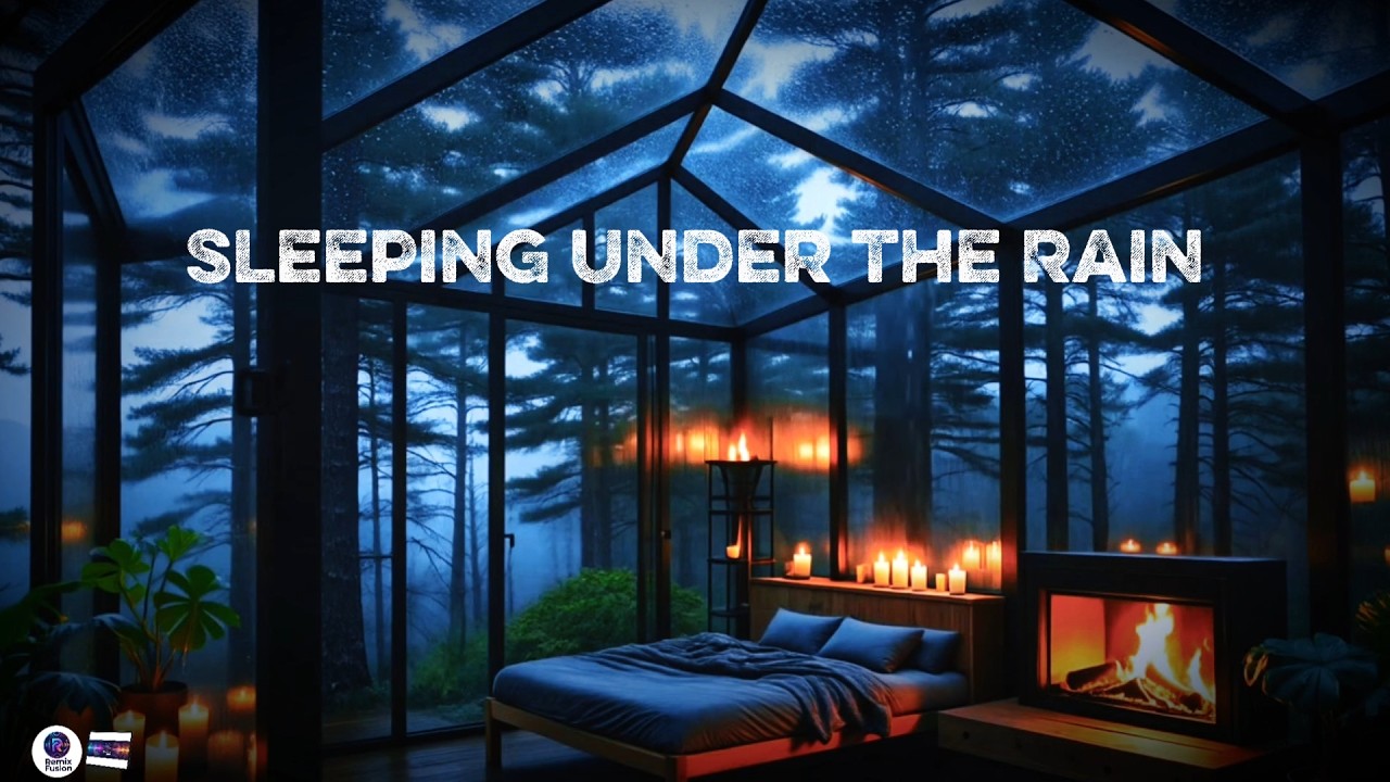 Sleeping Under the Rain | Raw Native American Flute & Transparent Forest Room