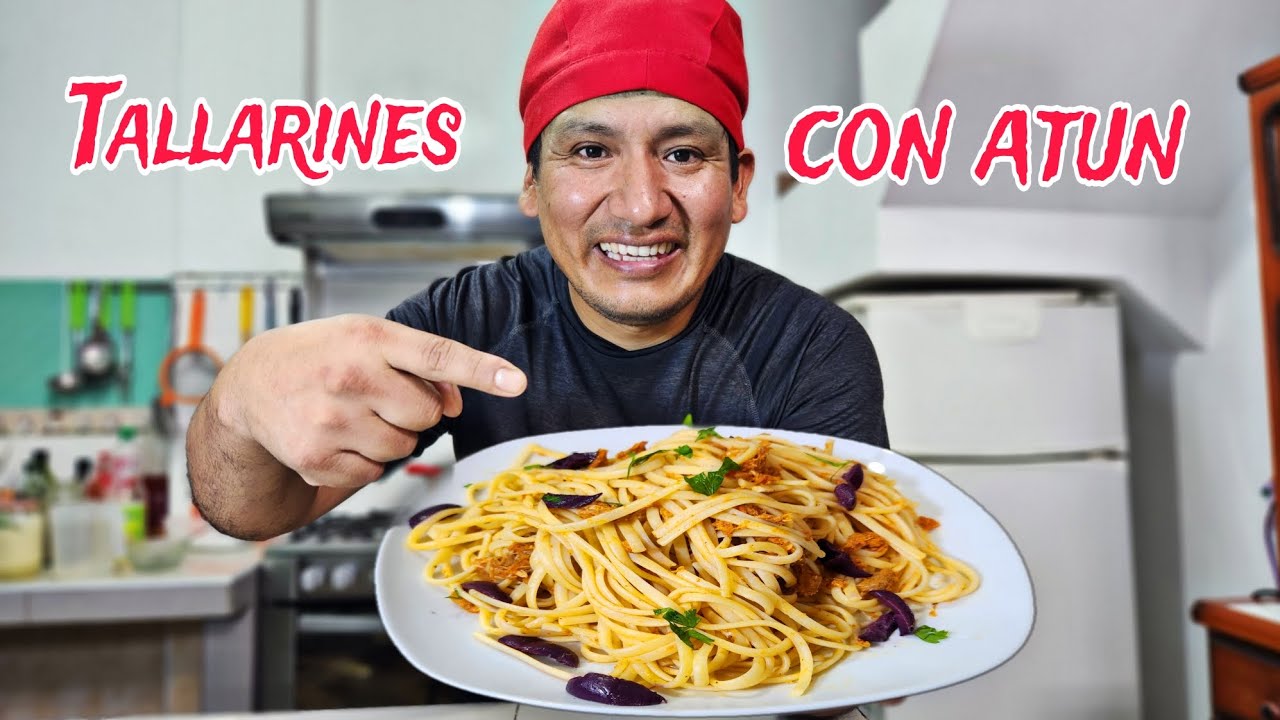 Como Hacer TALLARINES CON ATUN  Super facil y delicioso
