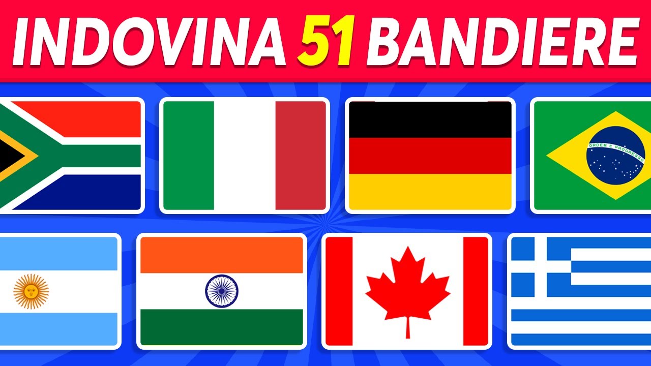 Indovina la Bandiera in 5 Secondi 🌍🚩⏱️ | Facile, Medio, Difficile, Impossibile | Quiz Bandiere