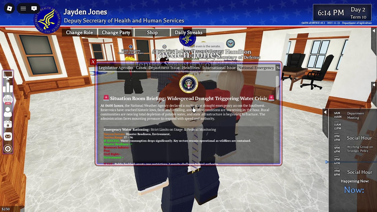 Zostałem politykiem w Oath of Office na Roblox