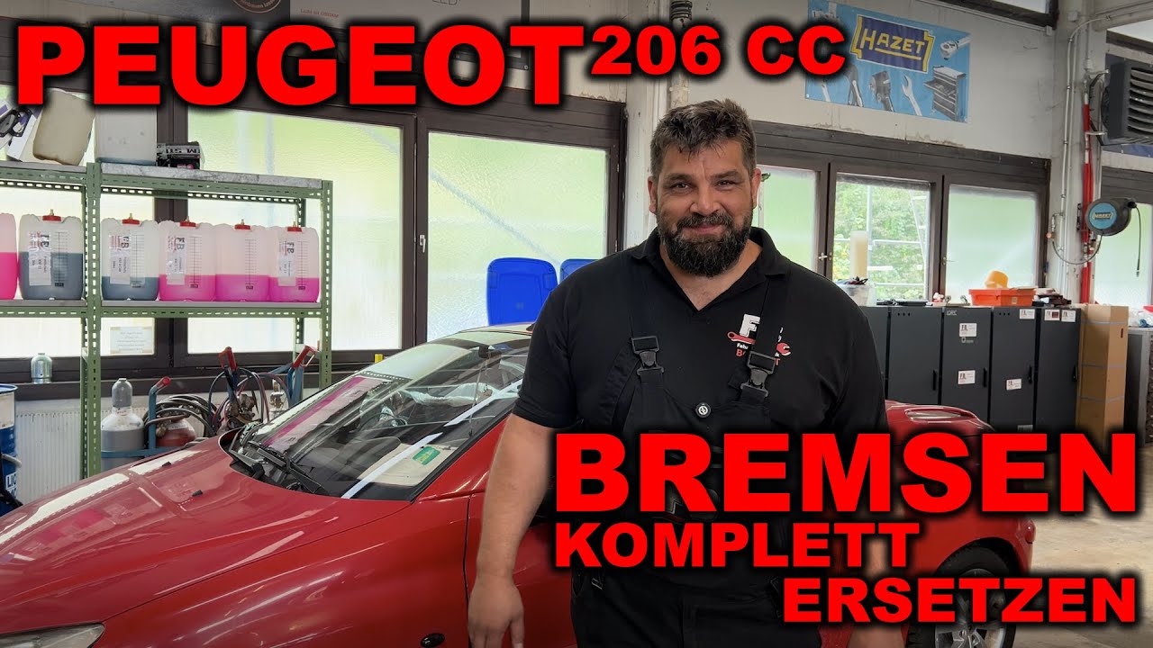 Peugeot 206 CC 206CC Instandsetzung Bremsanlage = Bremsscheiben + Bremsbeläge Reparatur Bremse