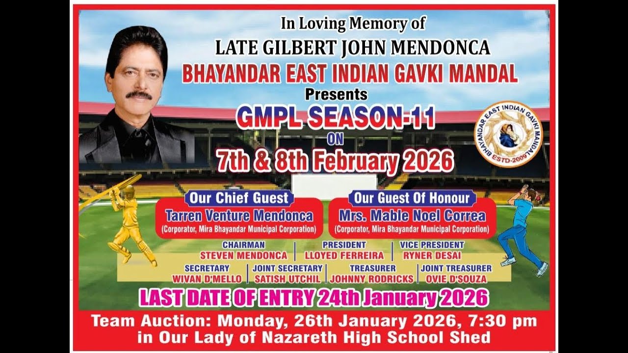GMPL 2026 SEASON-11 || DAY-01 || Organised By - BHAYANDAR EAST INDIAN GAVKI MANDAL || UNIQUE LIVE ||