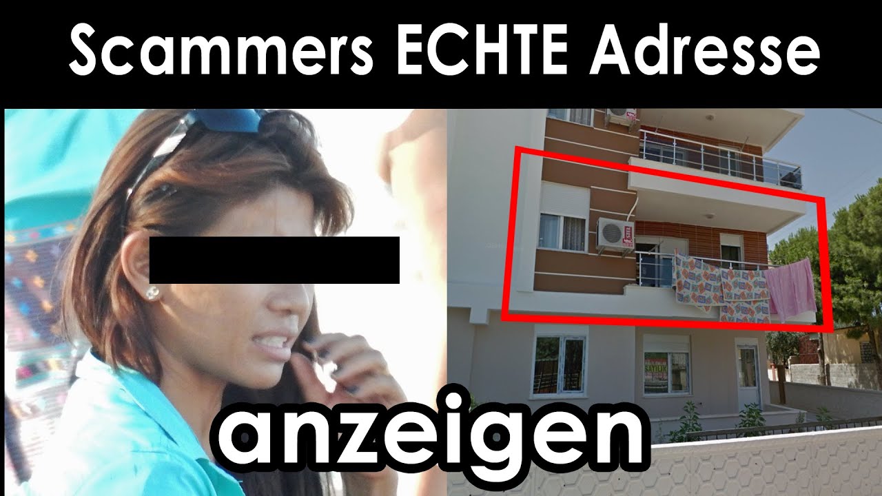 Scammerin ihren echten Wohnort zeigen
