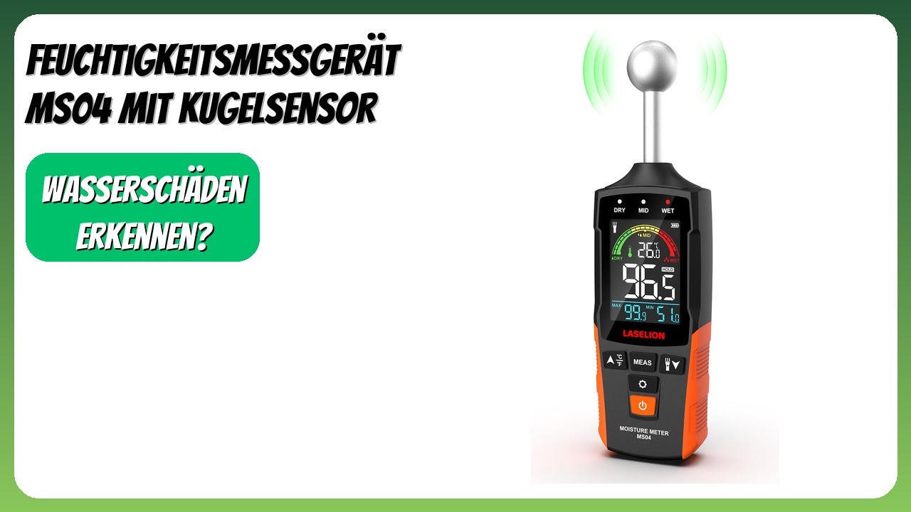 BEWERTUNG (2025): Feuchtigkeitsmessger&auml;t MS04 mit Kugelsensor. WESENTLICHE Einzelheiten