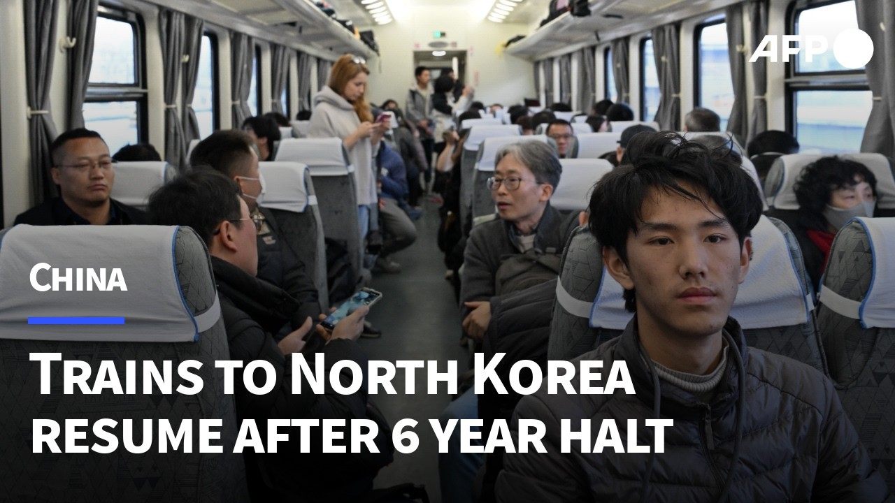 China and North Korea reopen passenger train service after six year halt | AFP