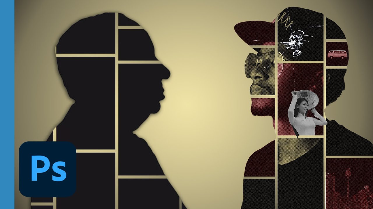 How to create iconic Hitchcock mosaic design in Photoshop