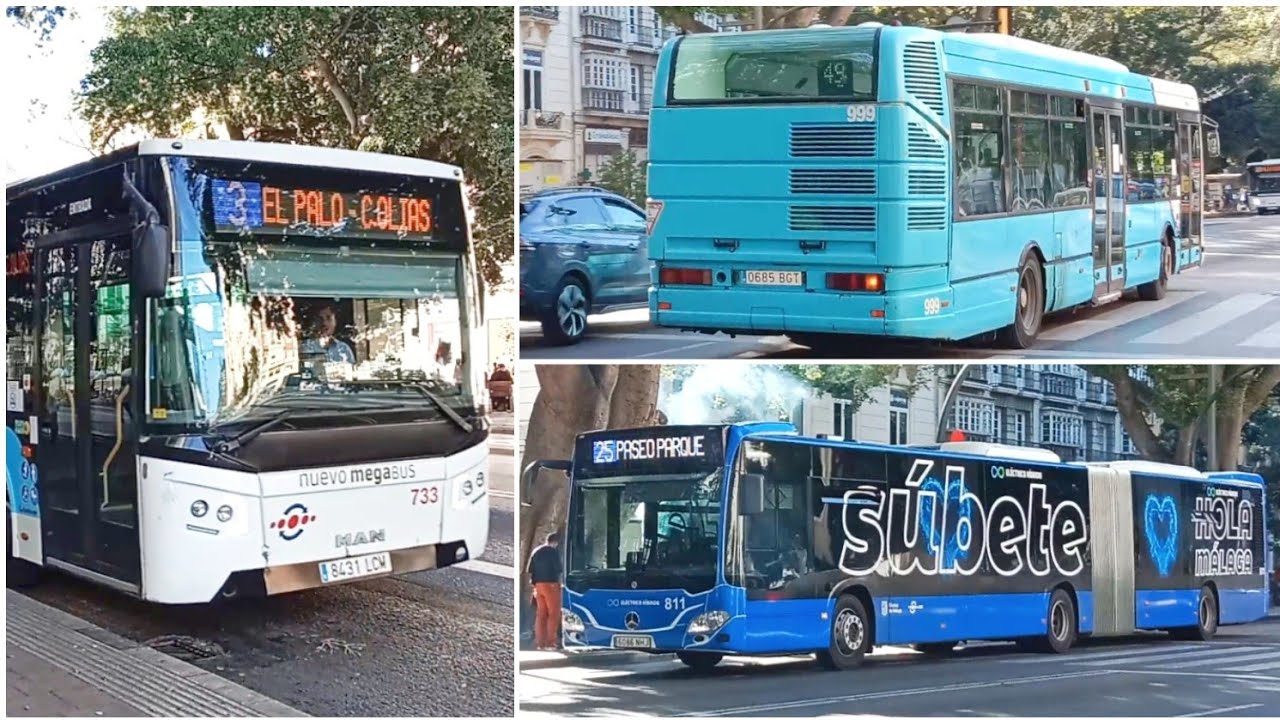 Autobuses urbanos EMT Málaga en Alameda Principal
