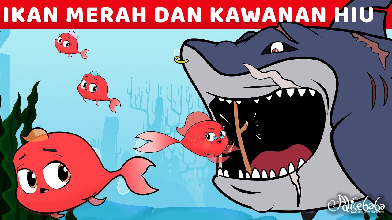 Ikan Merah Dan Kawanan Hiu | Kartun Anak Anak | Bahasa Indonesia Cerita Anak