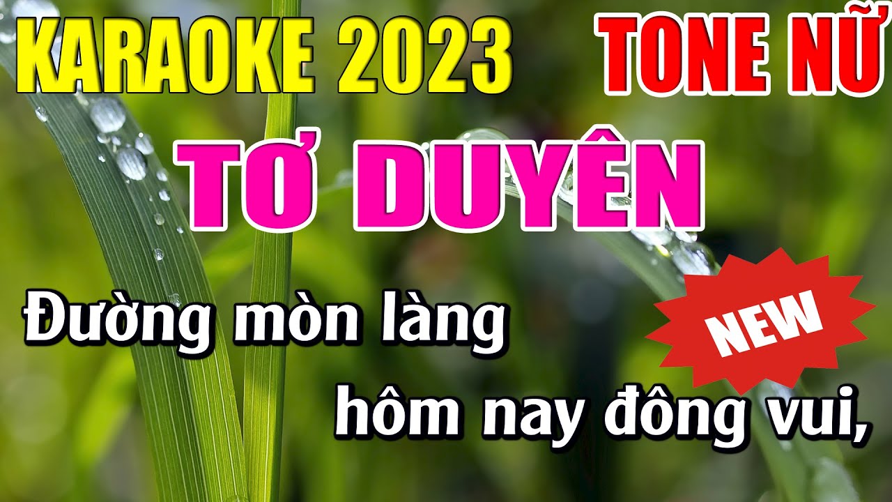 Tơ Duyên Karaoke Tone Nữ Karaoke Đăng Khôi - Beat Mới