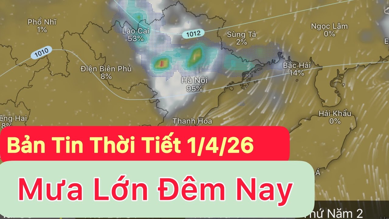 Mưa từ đ&ecirc;m nay | Dự b&aacute;o thời tiết h&ocirc;m mới nhất ng&agrave;y 1/4 | Dự b&aacute;o thời tiết đ&ecirc;m nay mới nhất
