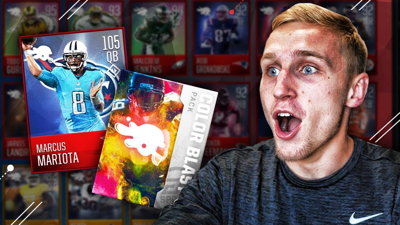 COLOR BLAST PACKS AND 105 BOSS MARIOTA! Madden Mobile 18