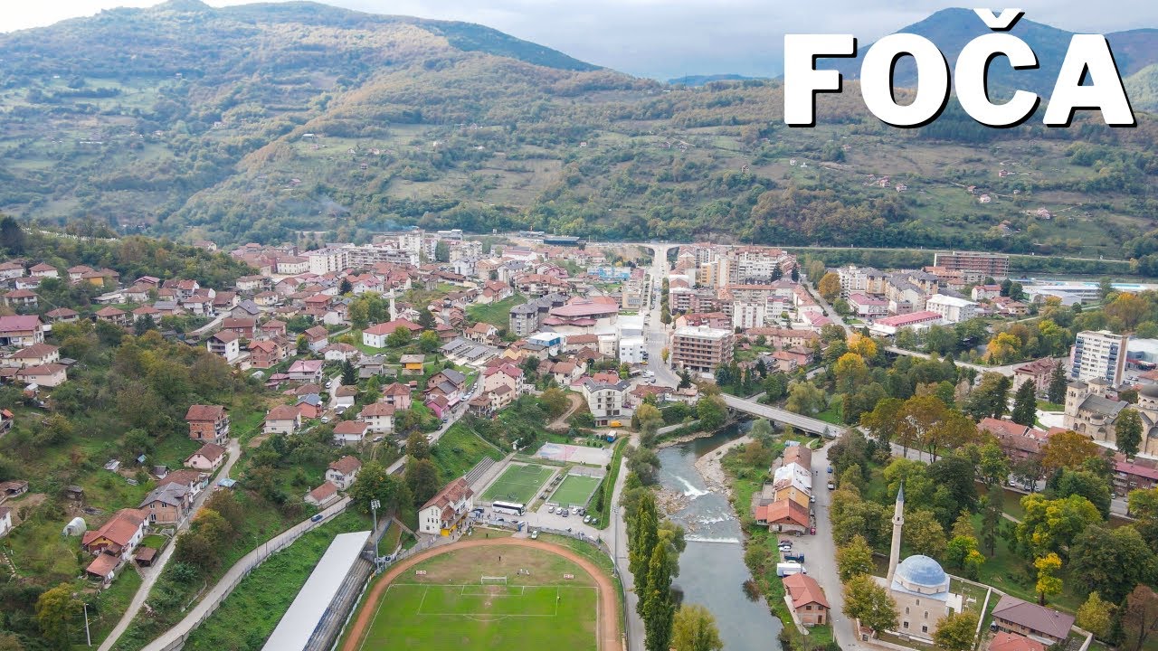 Фоча, город на двух реках Дрина и Чехотина - Босния и Герцеговина | 4К