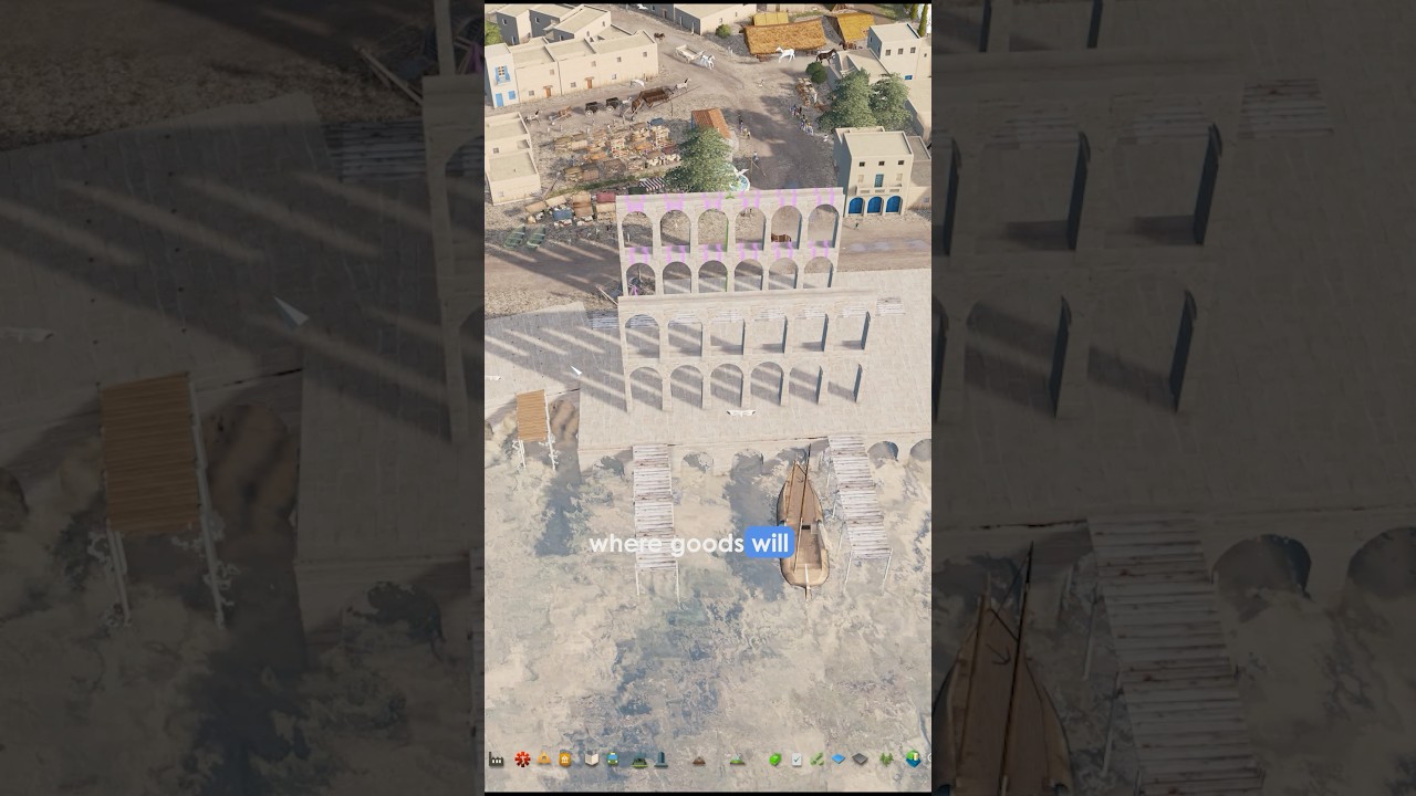 Ancient port construction #gaming #citybuilder #history #citiesskylines