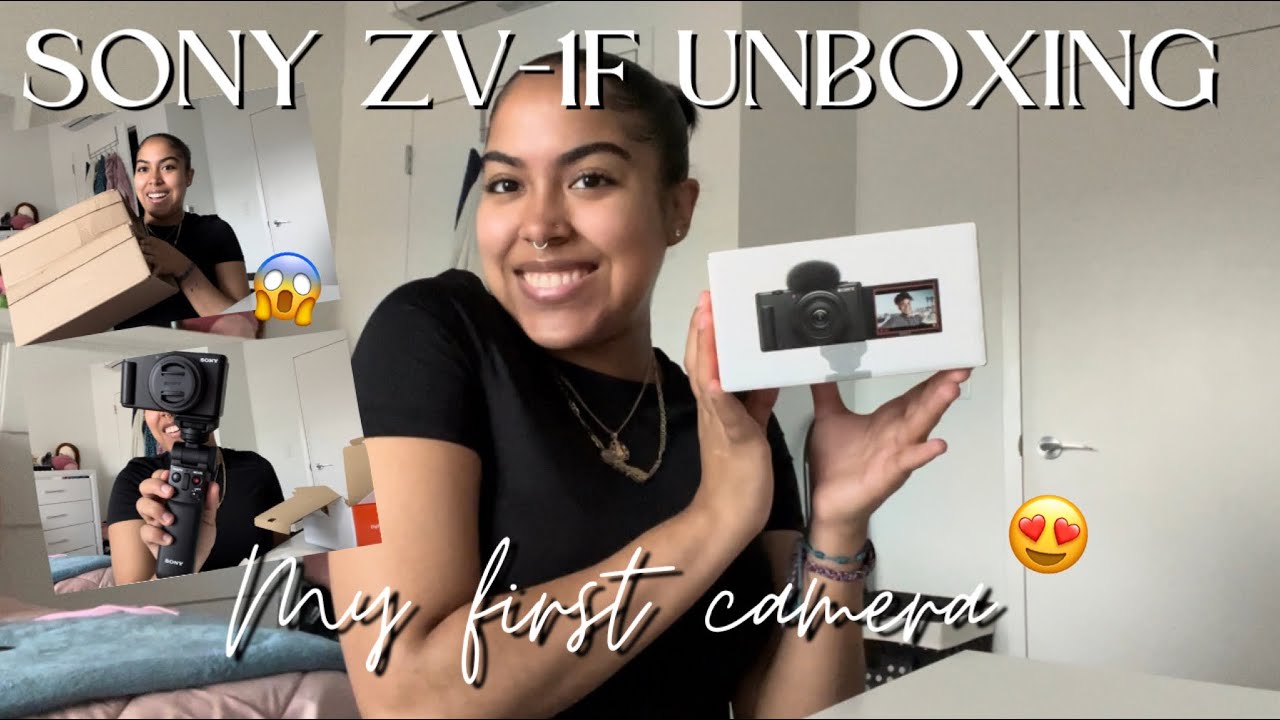 UNBOXING MY FIRST CAMERA! SONY ZV-1F VLOGGING CAMERA + FIRST IMPRESSIONS & QUALITY TEST!!