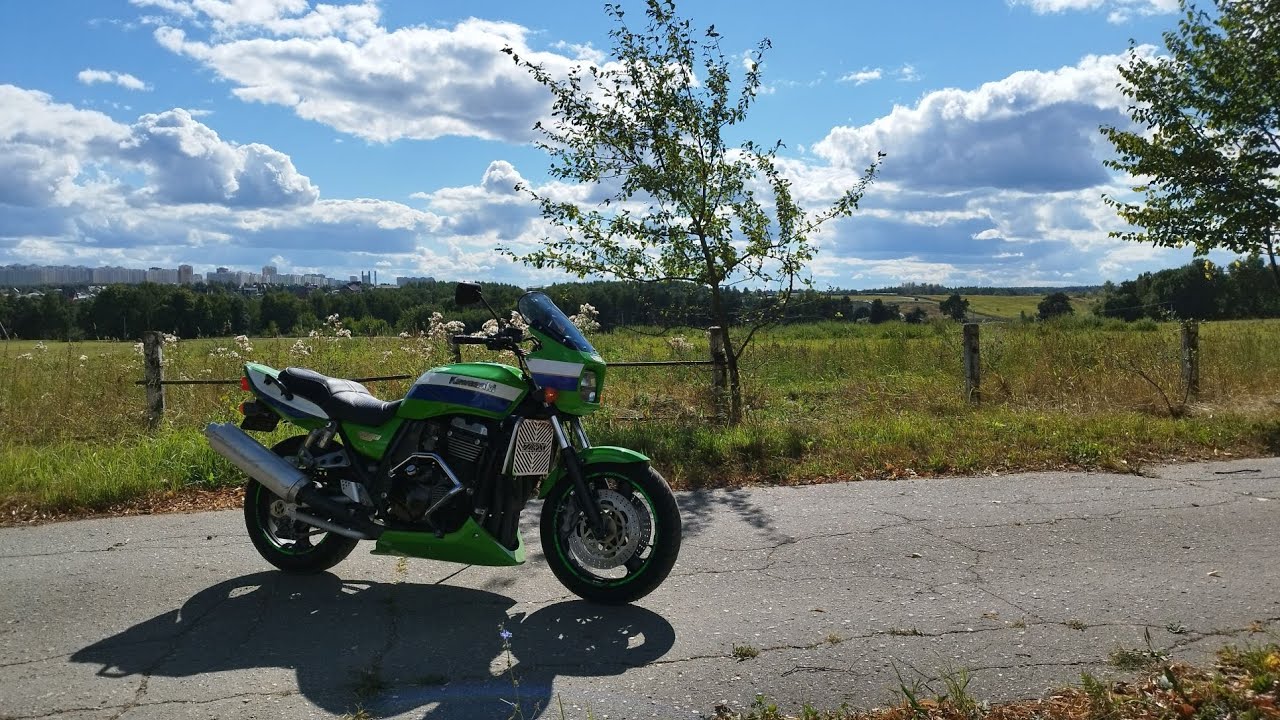 KAWASAKI ZRX 1100 Engine Sound Ride (No voice commentaries, no wind)