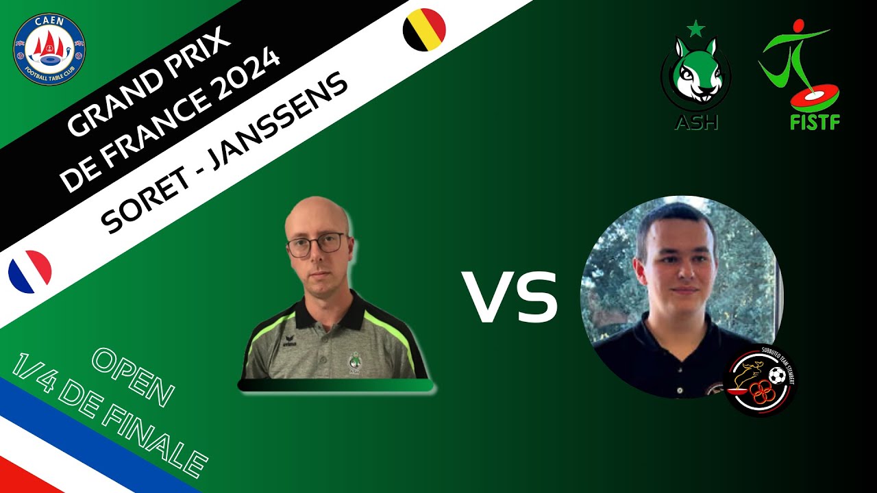 Subbuteo : Rémi Soret vs Noah Janssens (Grand-Prix de France 30/11/24) (1/4 de finale Open)