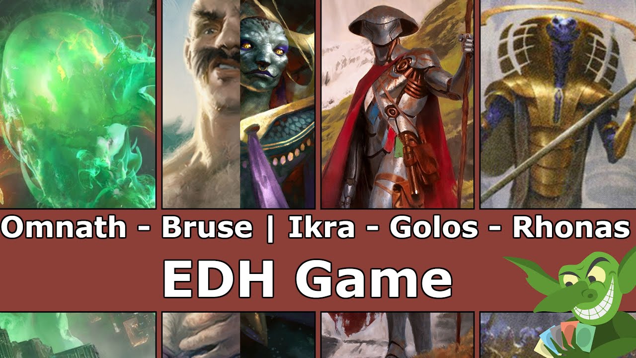 Omnath vs Bruse | Ikra vs Golos vs God Eternal Rhonas EDH / CMDR game play for Magic: The Gathering