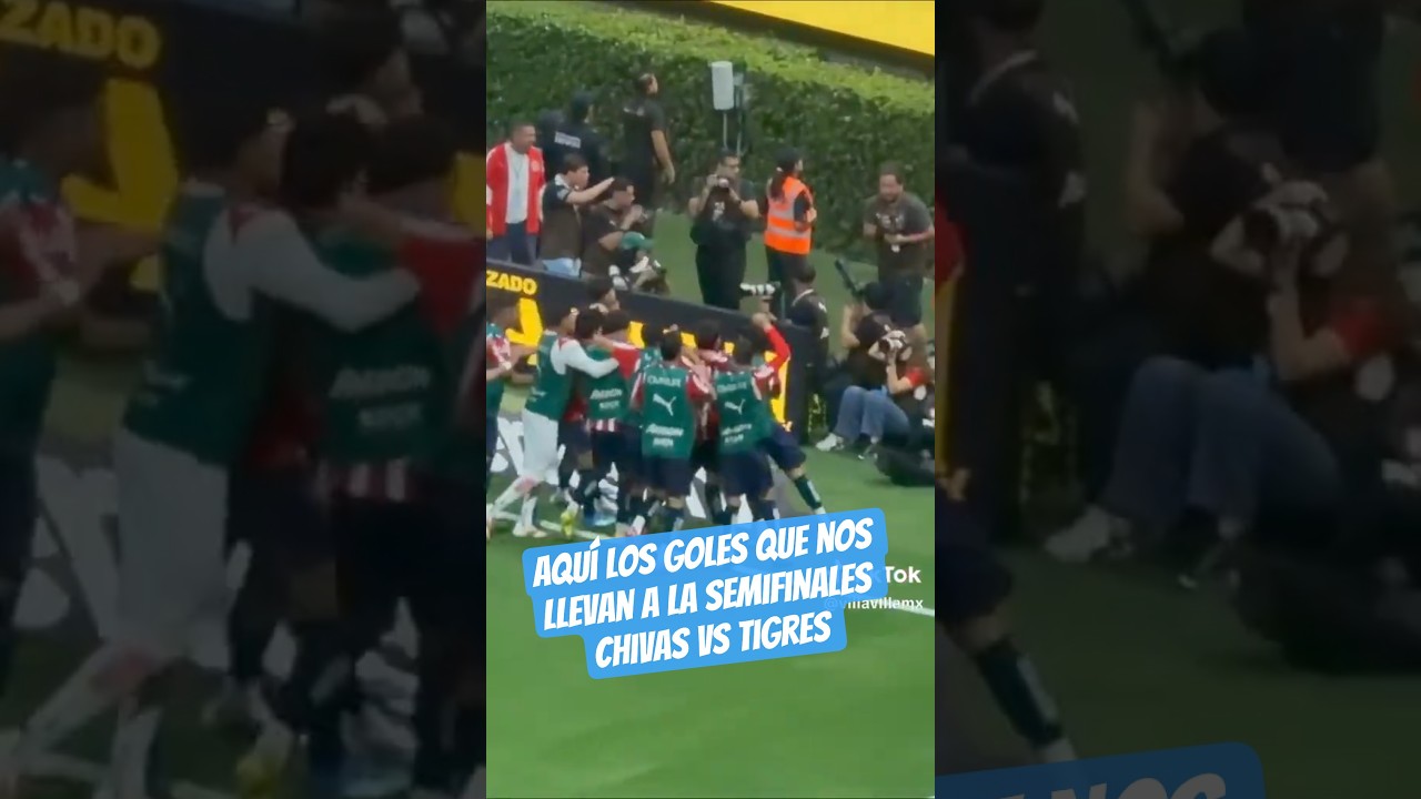 Goles de las Chivas contra Tigres #chivas #liguilla #futbol